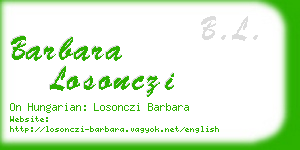 barbara losonczi business card